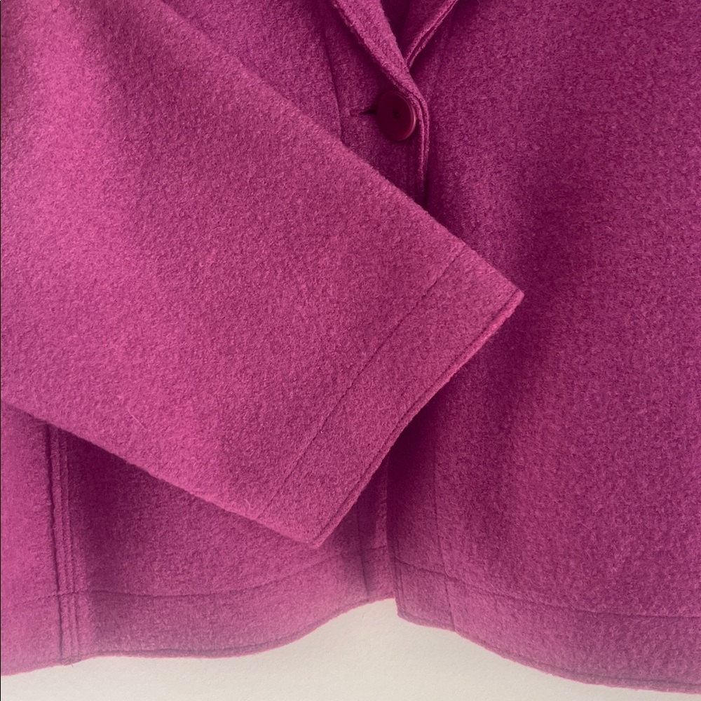 Eileen Fisher Raspberry Purple Pink Wool Blend Blazer size medium - Picture 8 of 8